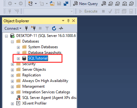 Create database